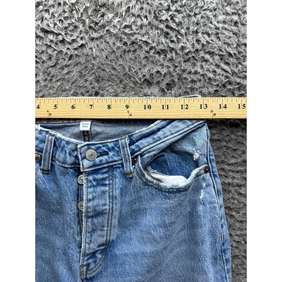 Abercrombie & Fitch The Dad High Rise Curve Love Denim Jeans Blue Womens Size 27 - Picture 11 of 16
